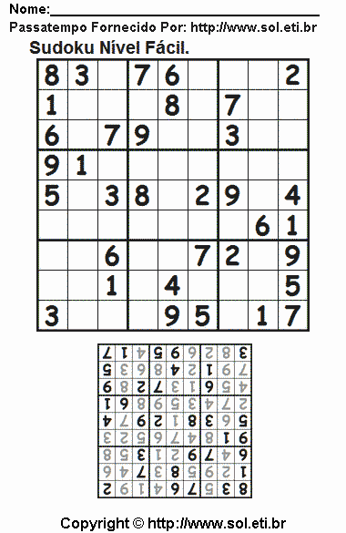Sudoku Para Imprimir Com Respostas 785