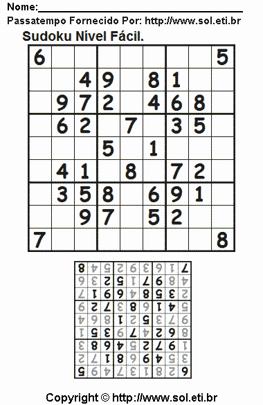Sudoku Para Imprimir Com Respostas 793