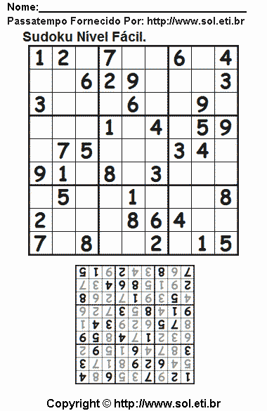 Sudoku Para Imprimir Com Respostas 795