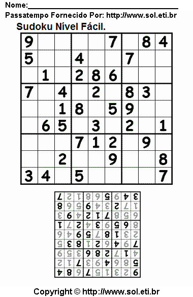 Sudoku Para Imprimir Com Respostas 800