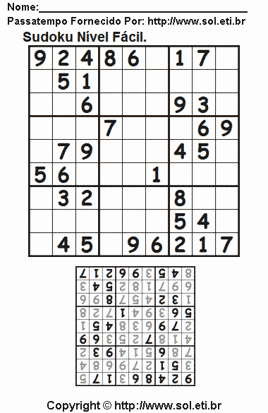 Sudoku Para Imprimir Com Respostas 803