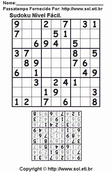 Sudoku Para Imprimir Com Respostas 807