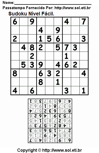 Sudoku Para Imprimir Com Respostas 811