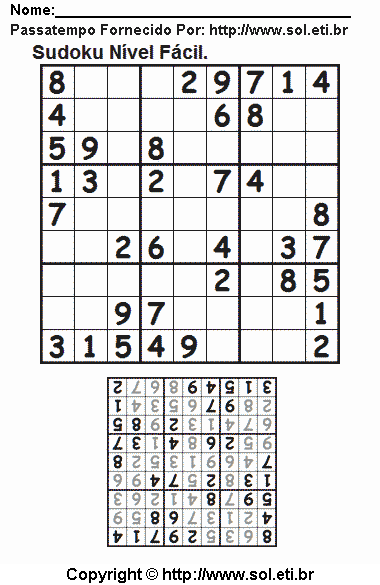 Sudoku Para Imprimir Com Respostas 815
