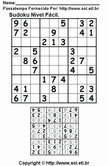 Sudoku Para Imprimir Com Respostas 829