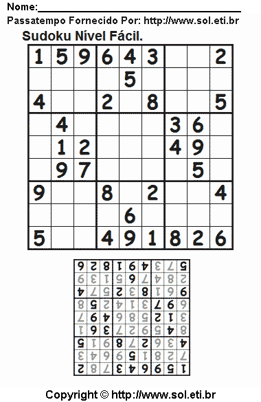 Sudoku Para Imprimir Com Respostas 830