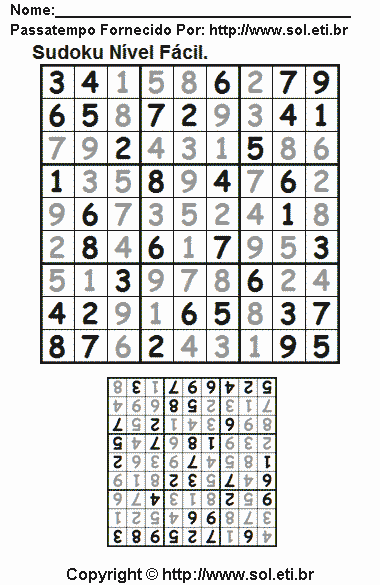 Sudoku Para Imprimir Com Respostas 832