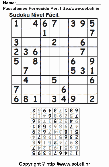 Sudoku Para Imprimir Com Respostas 843