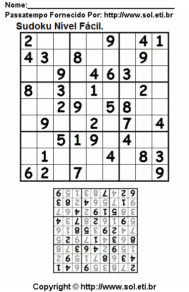 Sudoku Para Imprimir Com Respostas 97
