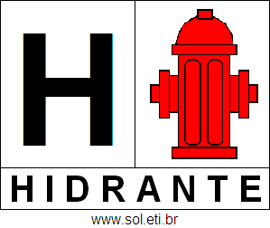 Letra H de Hidrante