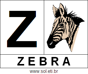 Letra Z de Zebra