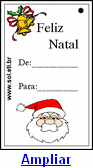Cartão de Natal Para Imprimir Com Papai Noel
