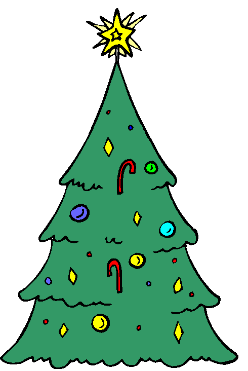 Árvore Com Enfeites De Natal.