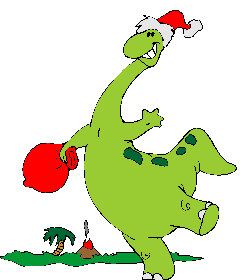 Dinossauro Com Gorro Papai Noel.