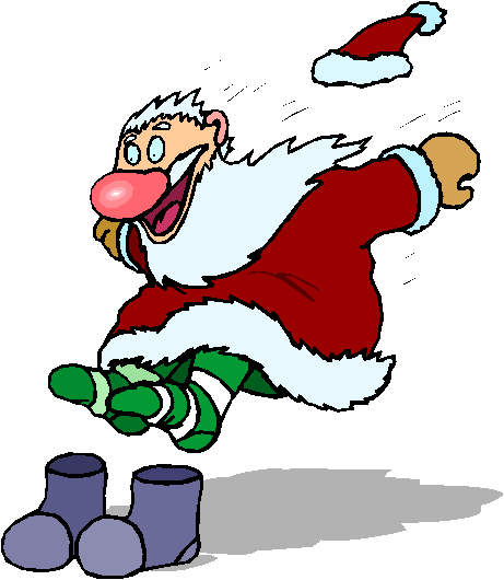 Papai Noel Saltando.