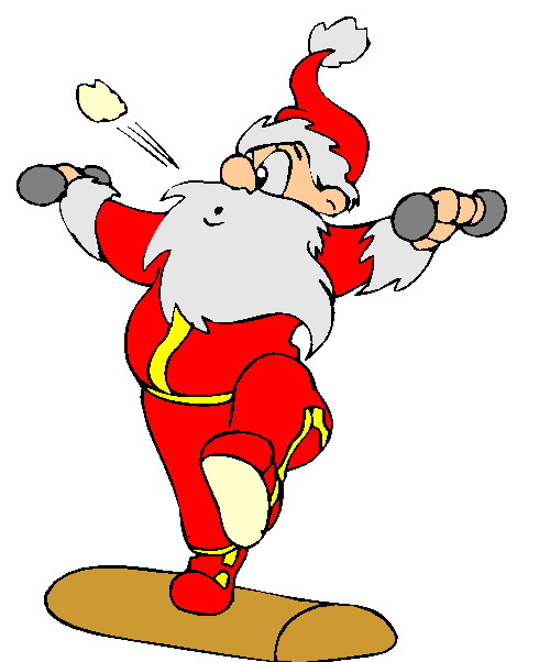 Papai Noel Se Exercitando.