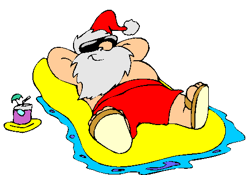 Papai Noel Tomando Sol.