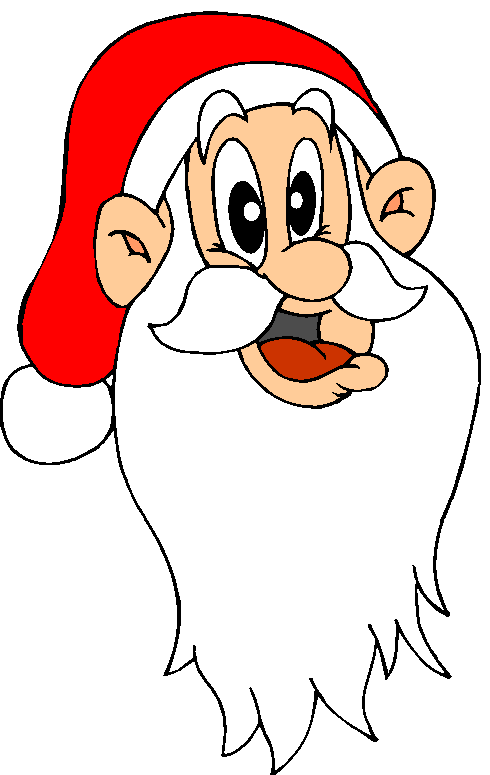 Rosto Papai Noel Com Barba.
