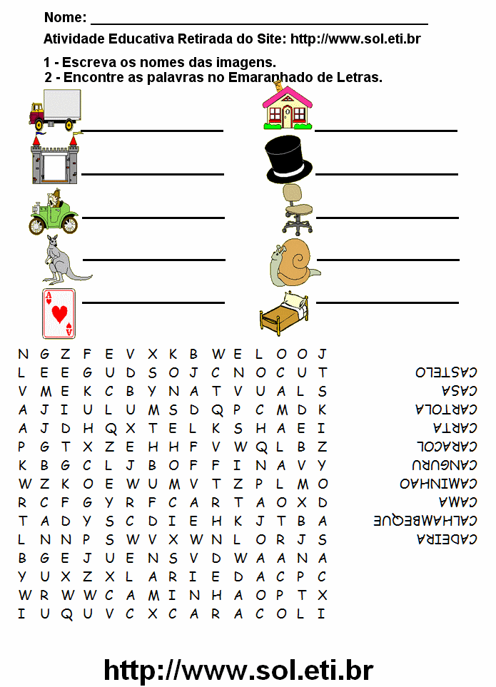 Caça Palavras Para Imprimir. Teste Seu Raciocínio Com Nosso Passatempo  Grátis. Passatemo Nº 18.