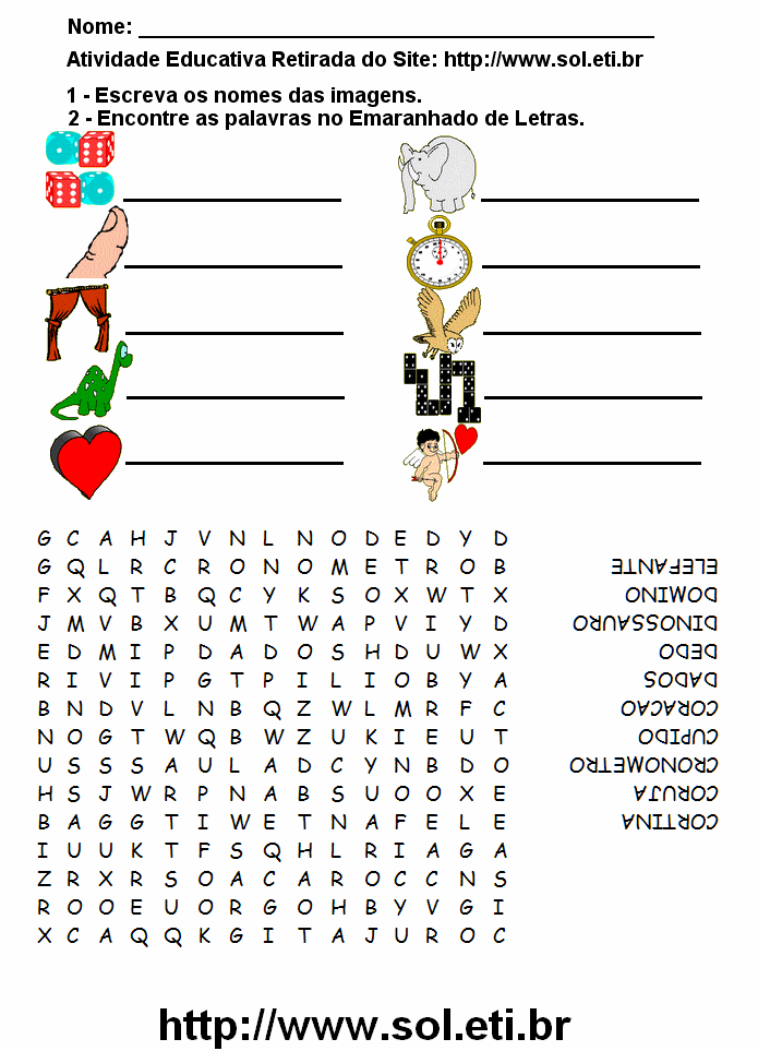 Caça Palavras Para Imprimir. Teste Seu Raciocínio Com Nosso