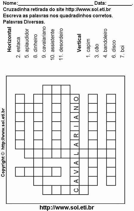 Cruzadinha Para Imprimir de Encaixar Palavras 19