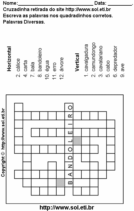 Cruzadinha Para Imprimir de Encaixar Palavras 20
