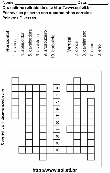 Cruzadinha Para Imprimir de Encaixar Palavras 3