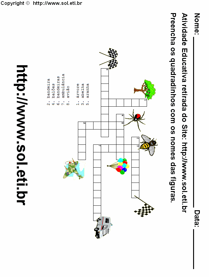 Palavras Cruzadas Com Figuras Para Imprimir 0