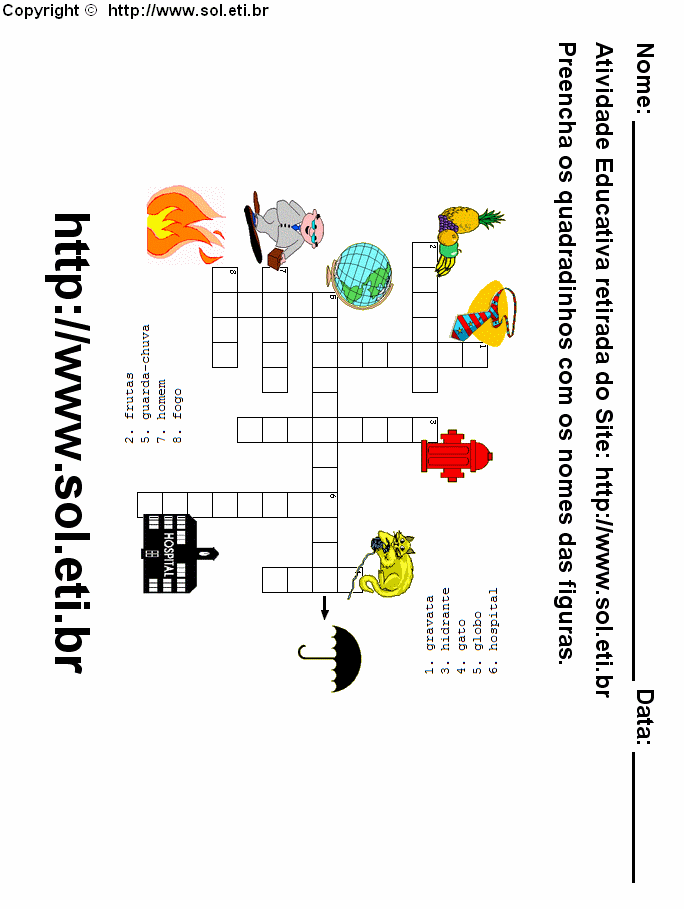 Palavras Cruzadas Com Figuras Para Imprimir 14