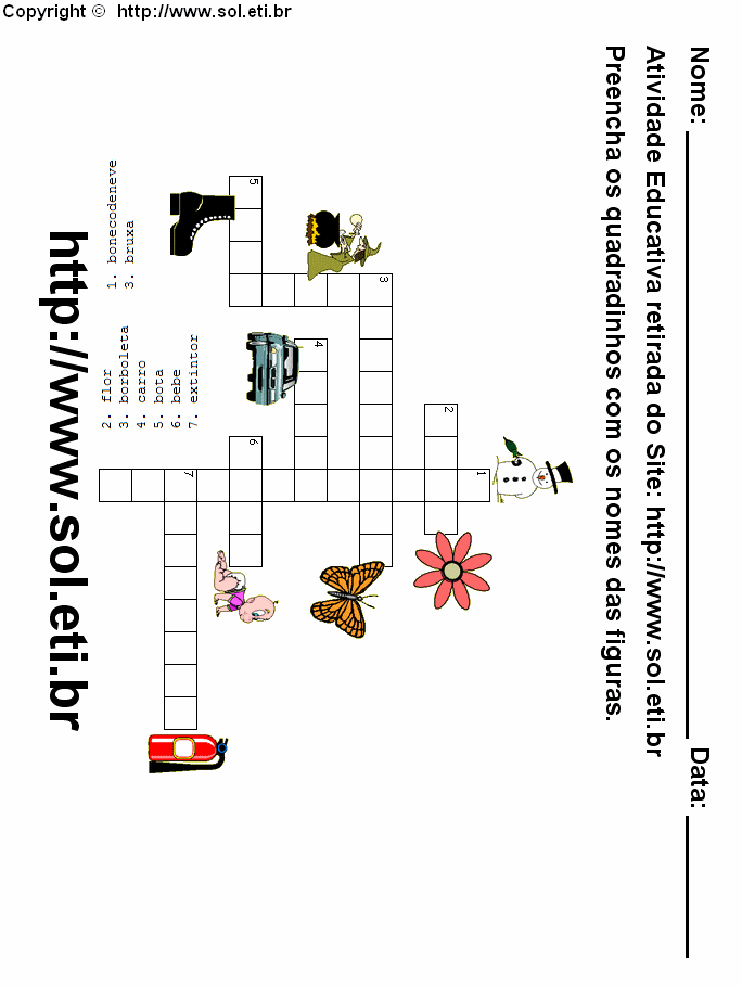 Palavras Cruzadas Com Figuras Para Imprimir 17