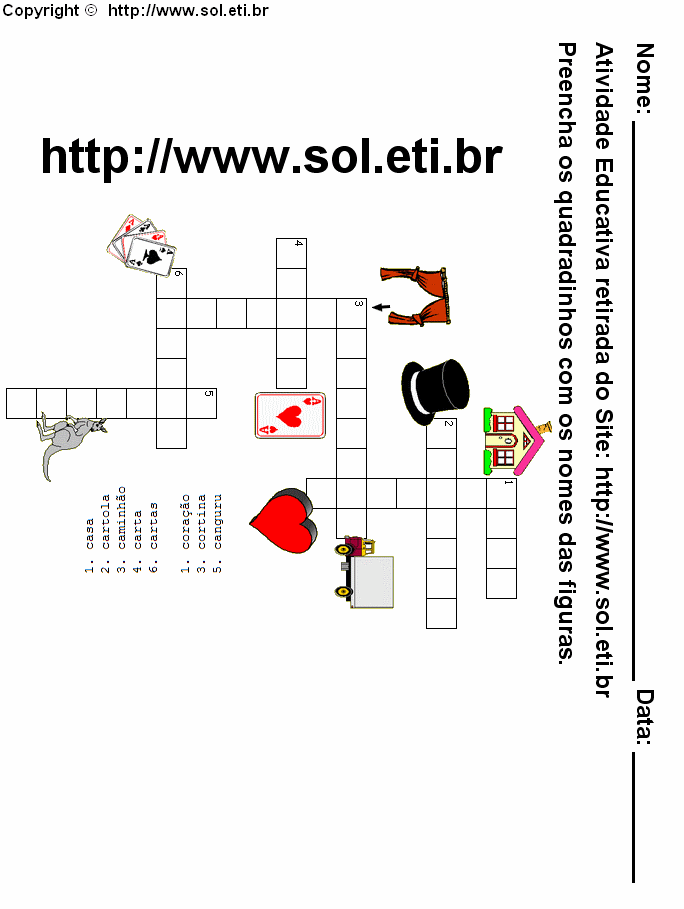 Palavras Cruzadas Com Figuras Para Imprimir 19