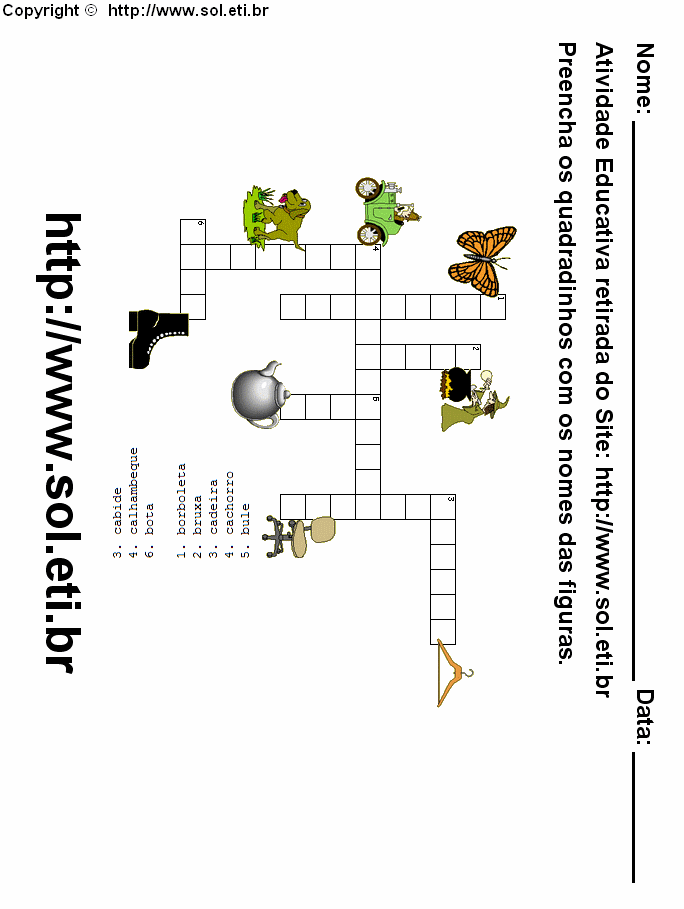 Palavras Cruzadas Com Figuras Para Imprimir 4