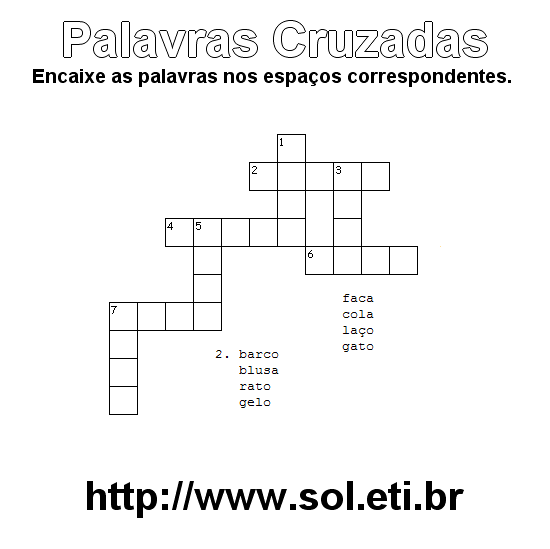 Palavras Cruzadas Para Imprimir Nível Fácil 26