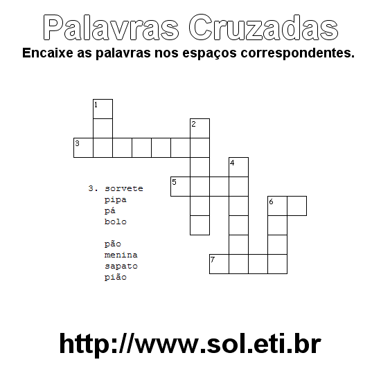 Palavras Cruzadas Para Imprimir Nível Fácil 27