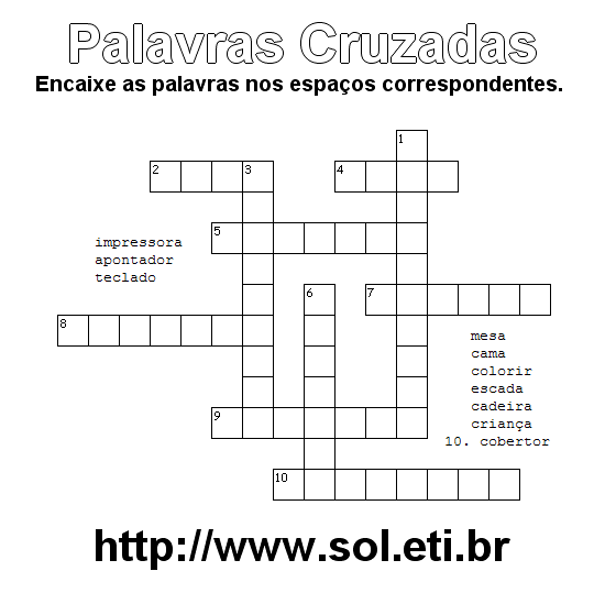 Palavras Cruzadas Para Imprimir Nível Fácil 28