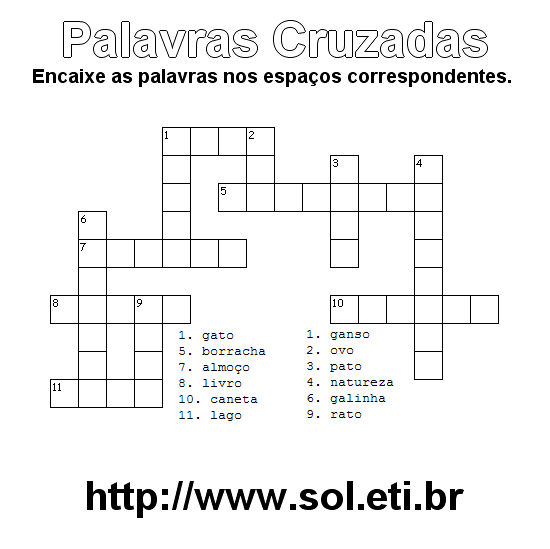 Cruzadinha Fácil Com Respostas 23