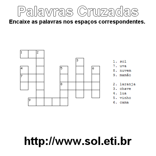 Cruzadinha Fácil Com Respostas 33