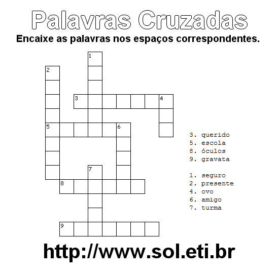 Cruzadinha Fácil Com Respostas 48