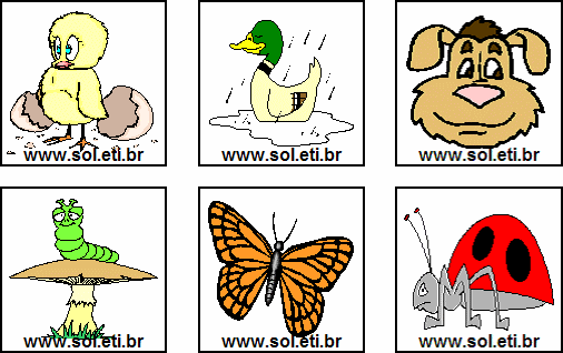 Jogo da memória com animais para imprimir