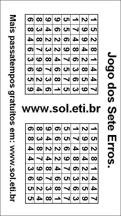 jogos dos sete erros 2 - Inglês