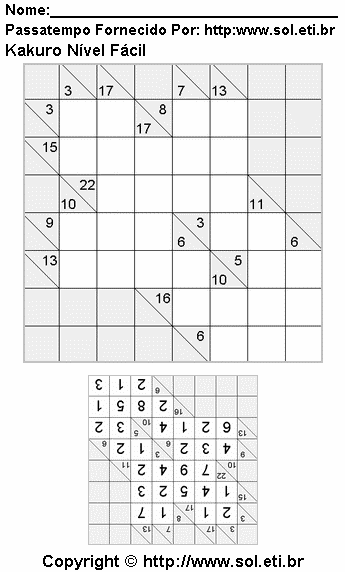 Jogo Sudoku Fácil Para Imprimir Com Resposta. Jogo Nº 131.