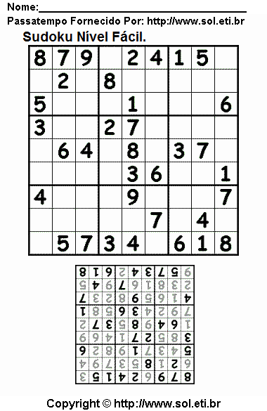 Sudoku Para Imprimir Com Respostas 11