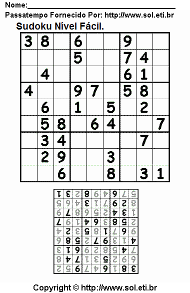 Sudoku Para Imprimir Com Respostas 185