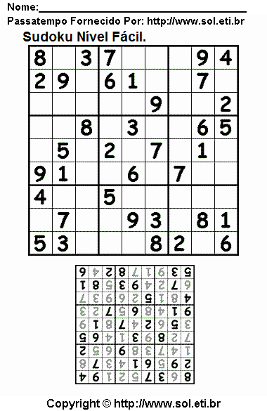 Sudoku para impressão 