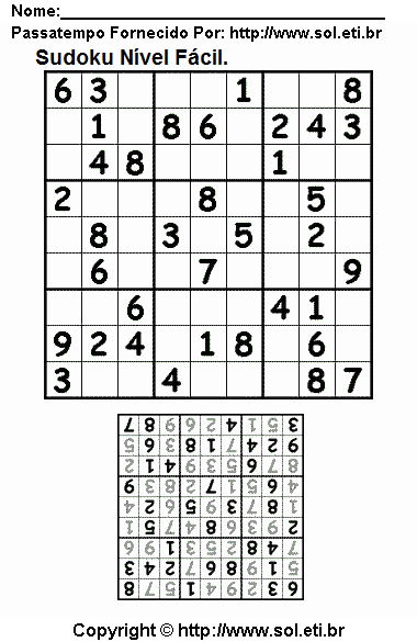 Sudoku Para Imprimir Com Respostas 30
