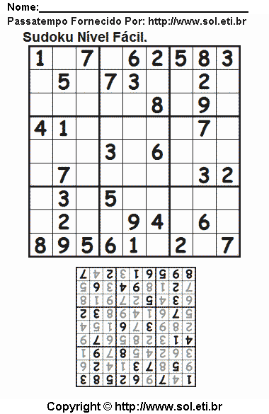 Sudoku Para Imprimir Com Respostas 300