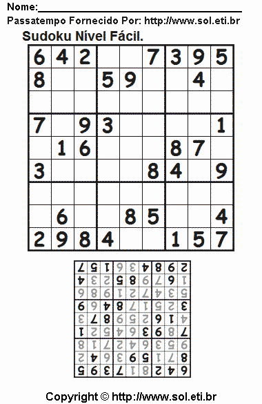 Sudoku Para Imprimir Com Respostas 309