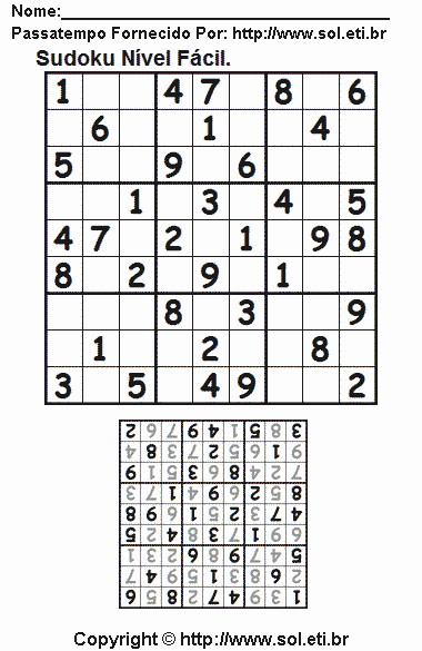 Sudoku Para Imprimir Com Respostas 311