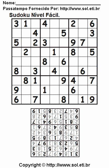 Sudoku Para Imprimir Com Respostas 313