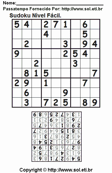 Sudoku Para Imprimir Com Respostas 314
